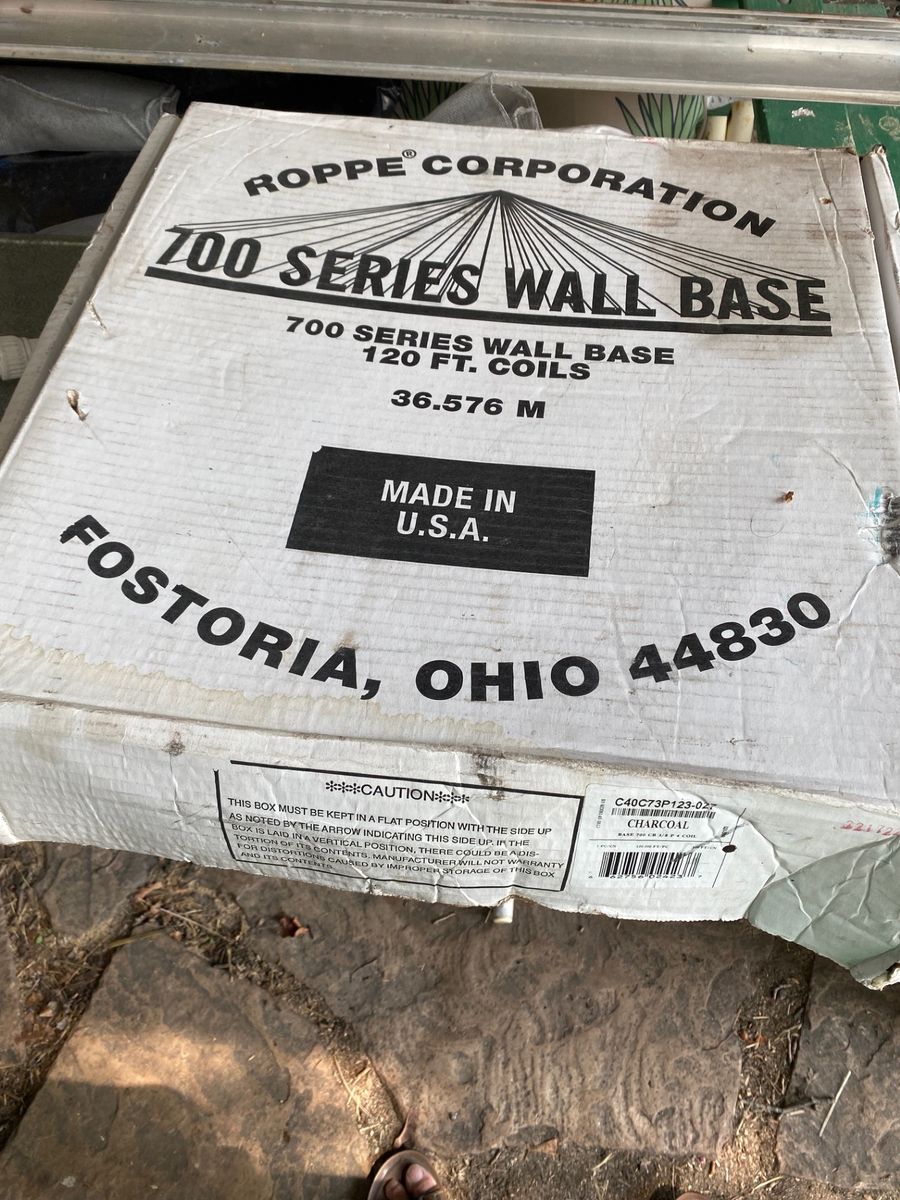 New 4" rubber wall base