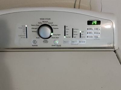 Kenmore HE Model 110 washing machine. Needs fixed--likely mother board