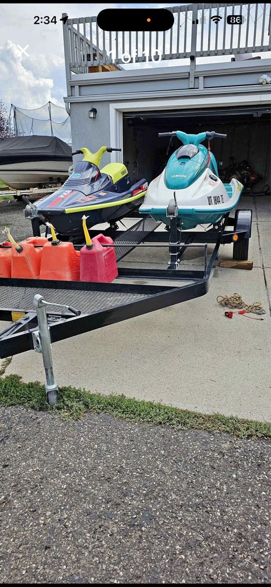 Yamaha wave runners and trailer