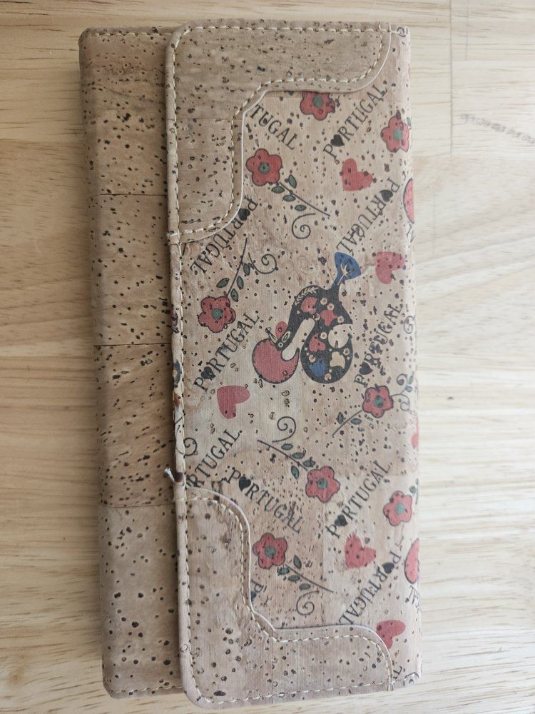 Cork Wallet Women's Bifold Purse Card Holder with Zipper Pocket