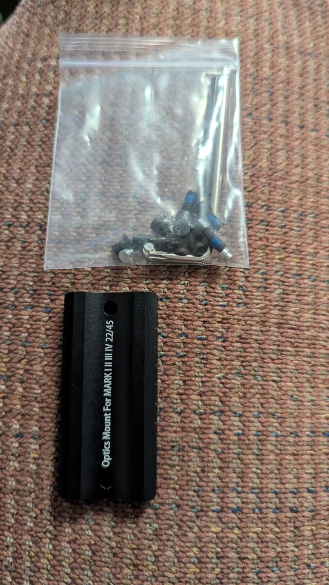 Ruger mark 1 2 3 4 22/45 optic mount plate