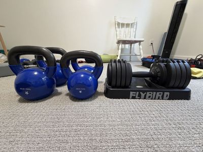 FLYBIRD Adjustable Dumbbell and Kettlebells