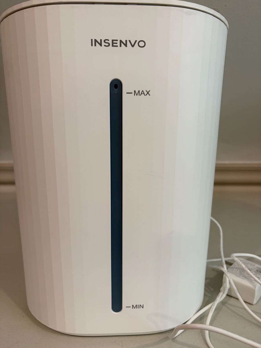 INSENVO Portable Humidifier - White, Compact Design, USB Powered