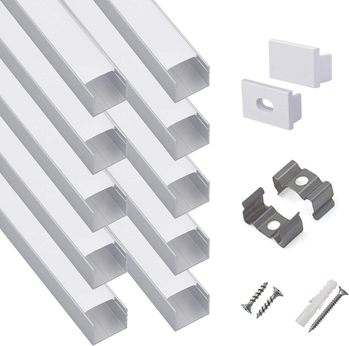 hunhun 10PK 6.6ft LED Aluminum Channel System