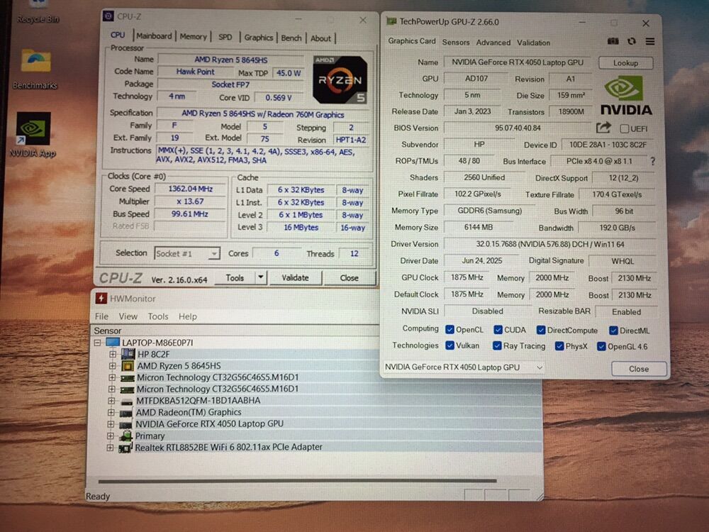 HP Victus RTX 4050 Ryzen 8645HS Laptop