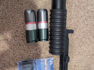 M203 Metal Grenade Launcher with Shells and Mount for Airsoft or Cosplay
