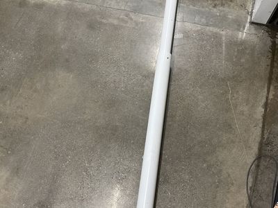 White Adjustable Extension Pole with Clamp and Handle