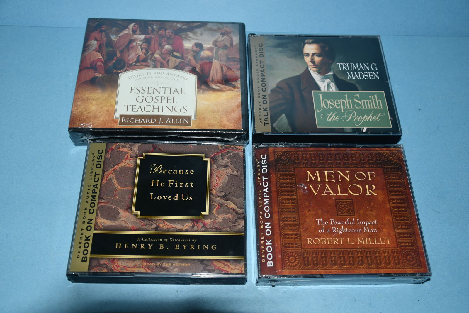 4 LDS CD's ~ JOSEPH SMITH, MEN OF VALOR, BECAUSE HE LOVED US FIRST, ESSENTIAL GOSPEL TEACHINGS ~ (2 SEALED)
