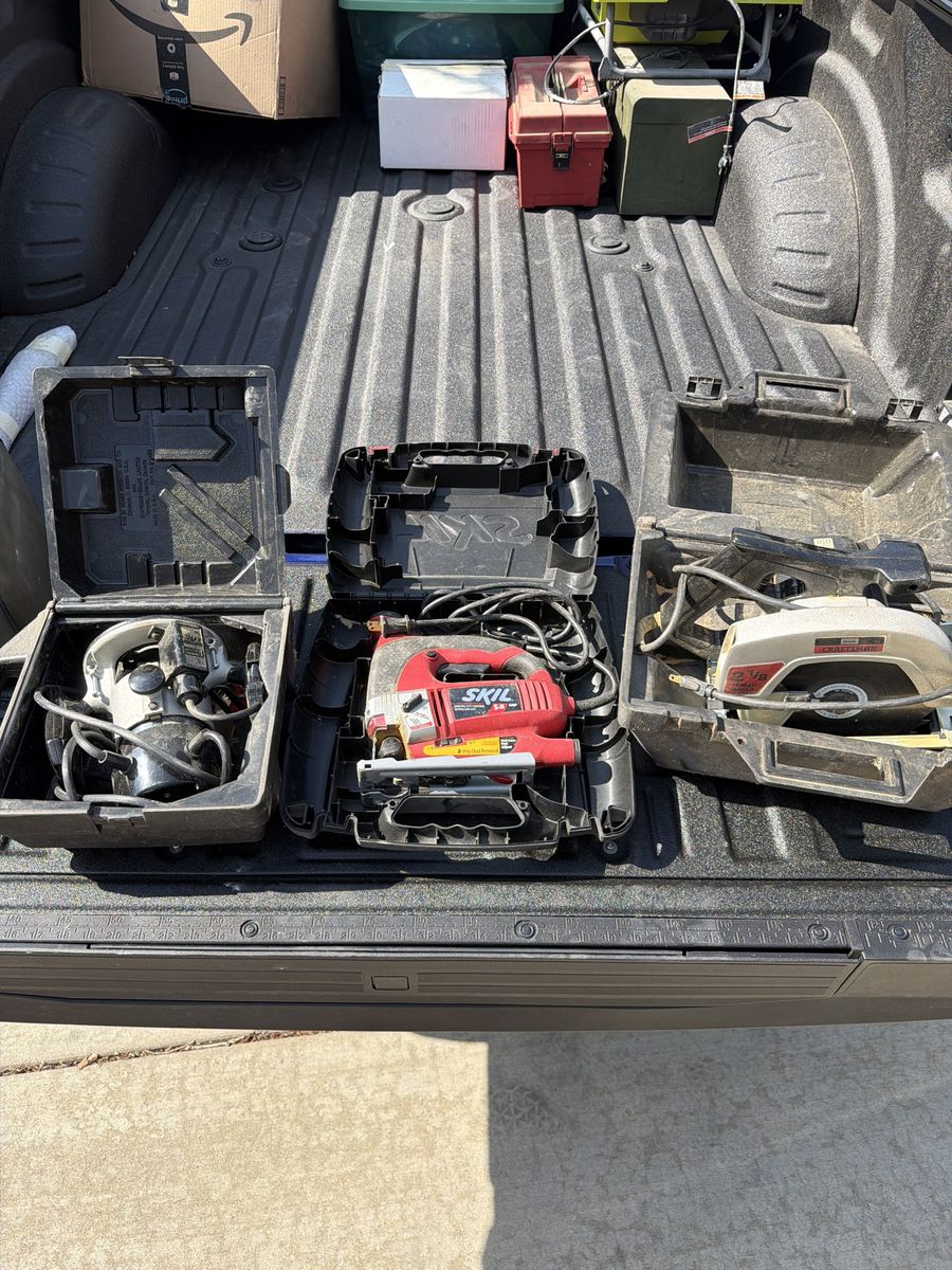 SKIL Jigsaw & Craftsman Circular Saw and Router - 3 Used Power Tools w/ Cases