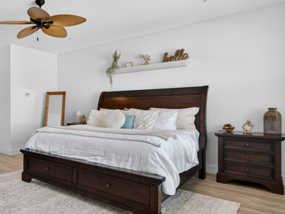 KING Sleigh Storage Bedroom Set – Bed + 2 Matching Nightstands