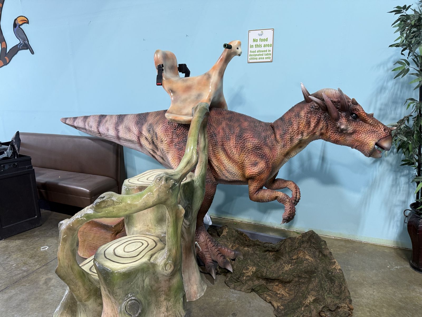 Dinosaur ride. Animatronic
