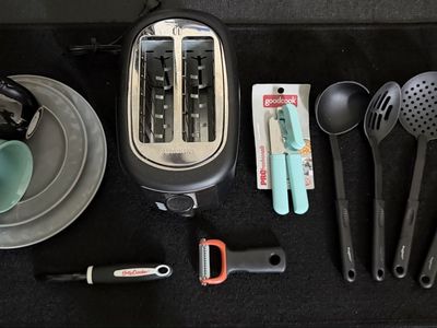 Kitchenware Bundle - Toaster, New BergHOFF Utensils, Dishes & Brand new Can Opener