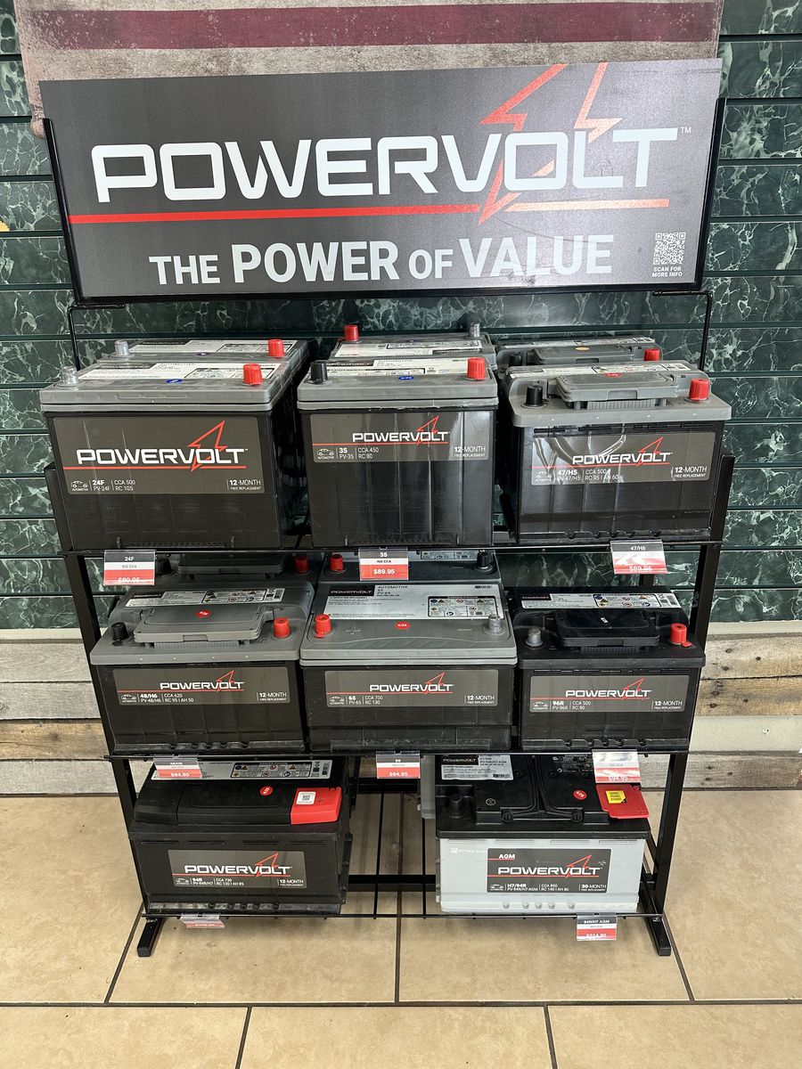 Powervolt 12 volt Automotive Battery, Multiple sizes available!