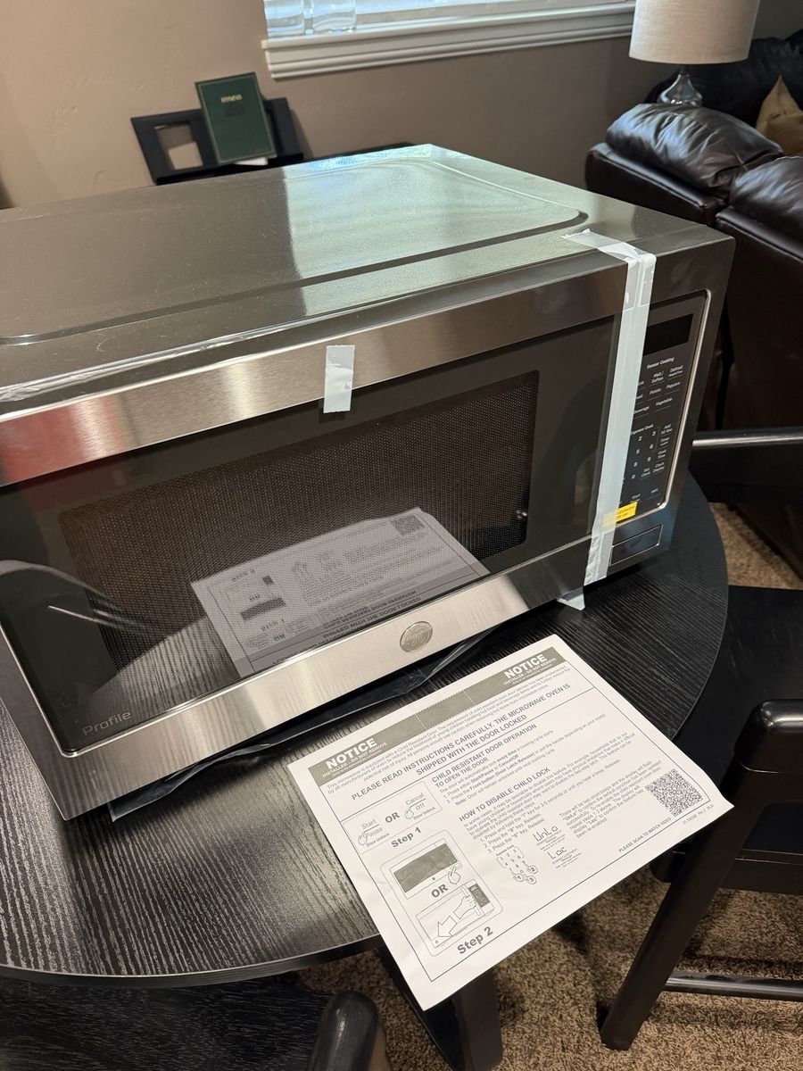 GE Profile Countertop Microwave Stainless Steel Sensor Cooking