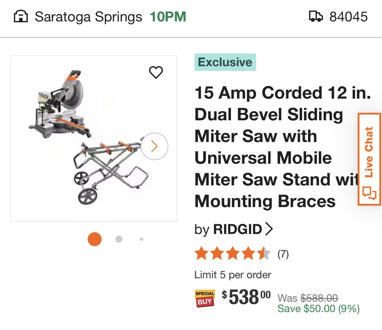 Dual Bevel Miter Saw with stand