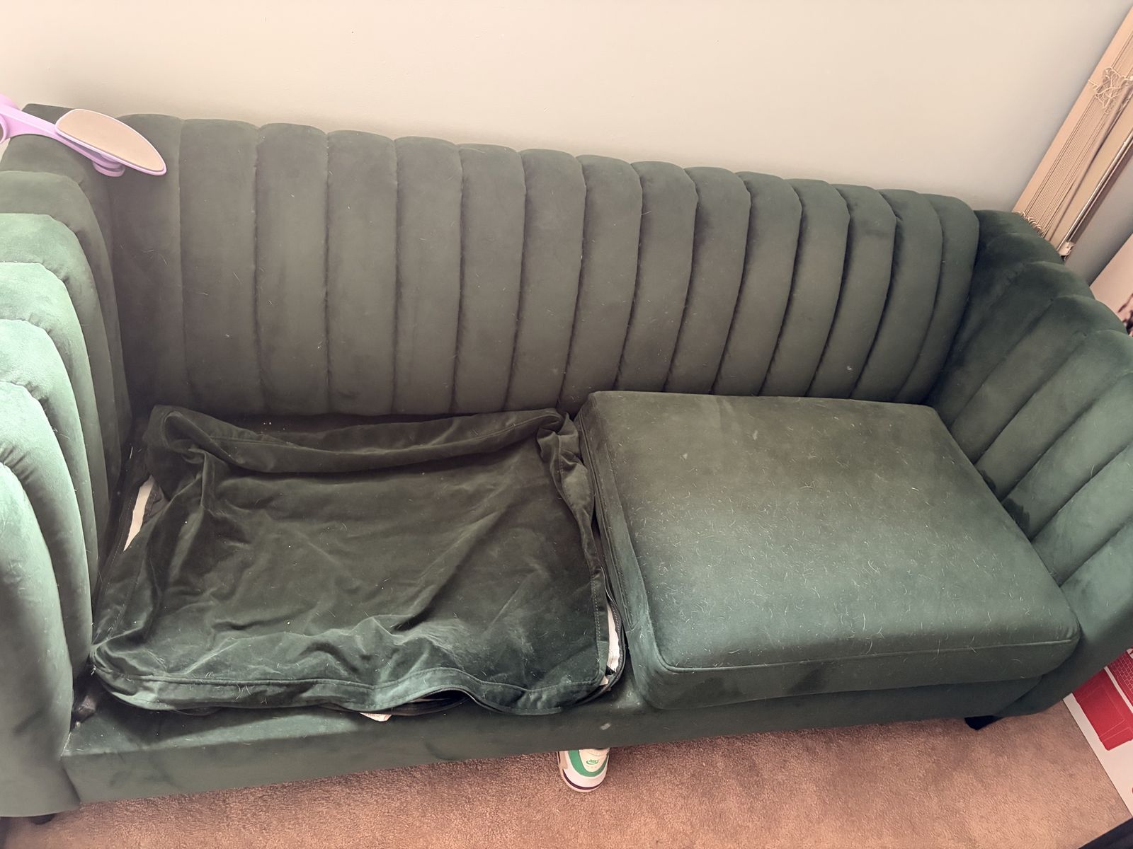 Green Suede Couch