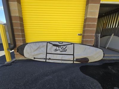 SUP ATX Paddle Board - Yellow/Teal - With Paddle, Leash, and Carry Bag