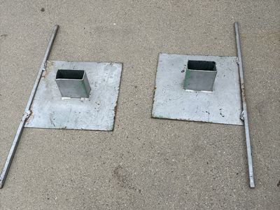 Custom Metal Bases / Stands - Set of 2