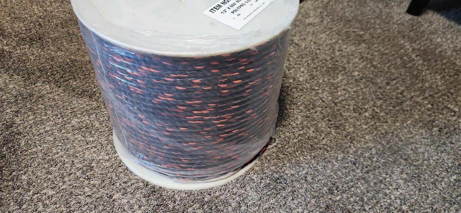 PolyPro Truck Rope, 1/2'' x 600', Black/Orange