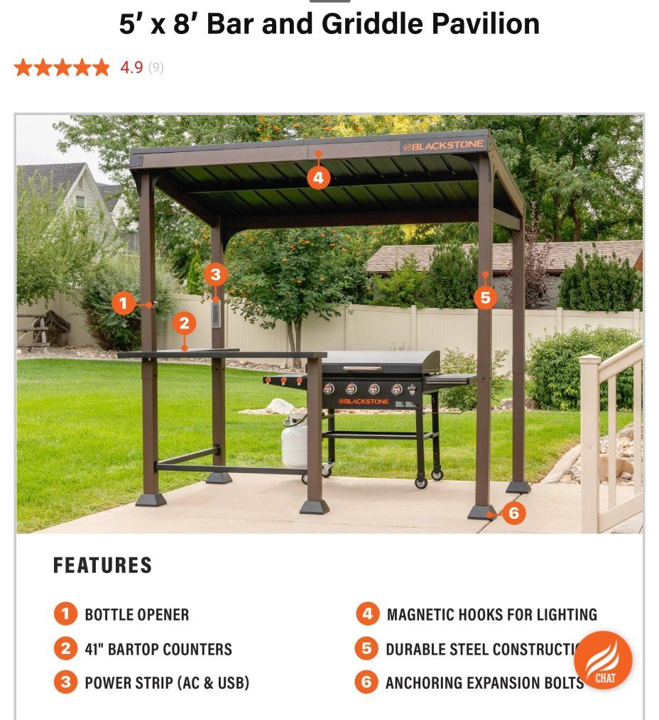 5'x8' Blackstone Pavillion - NEW IN BOX