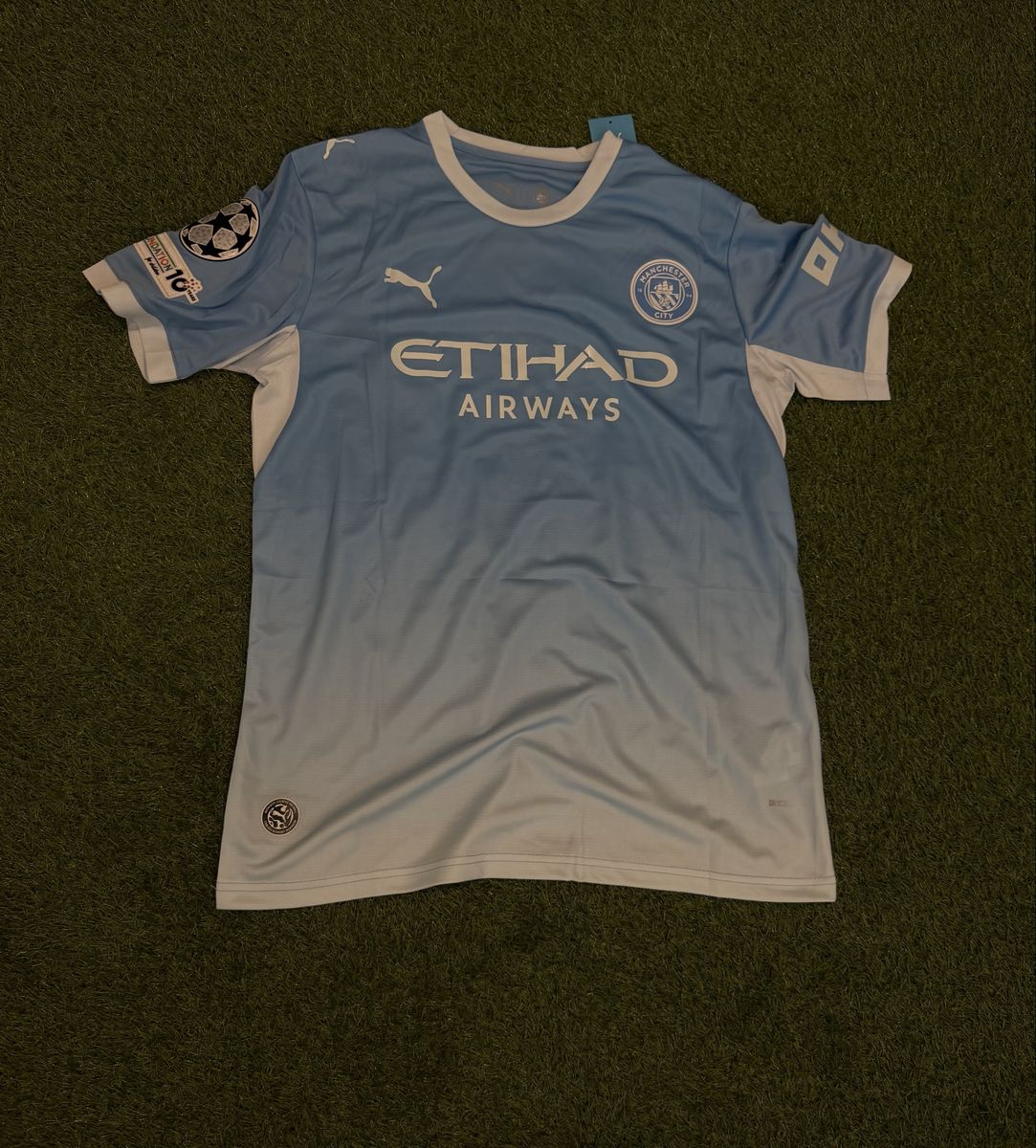 Puma Manchester City Erling Haaland #9 Home Soccer Jersey Sky Blue
