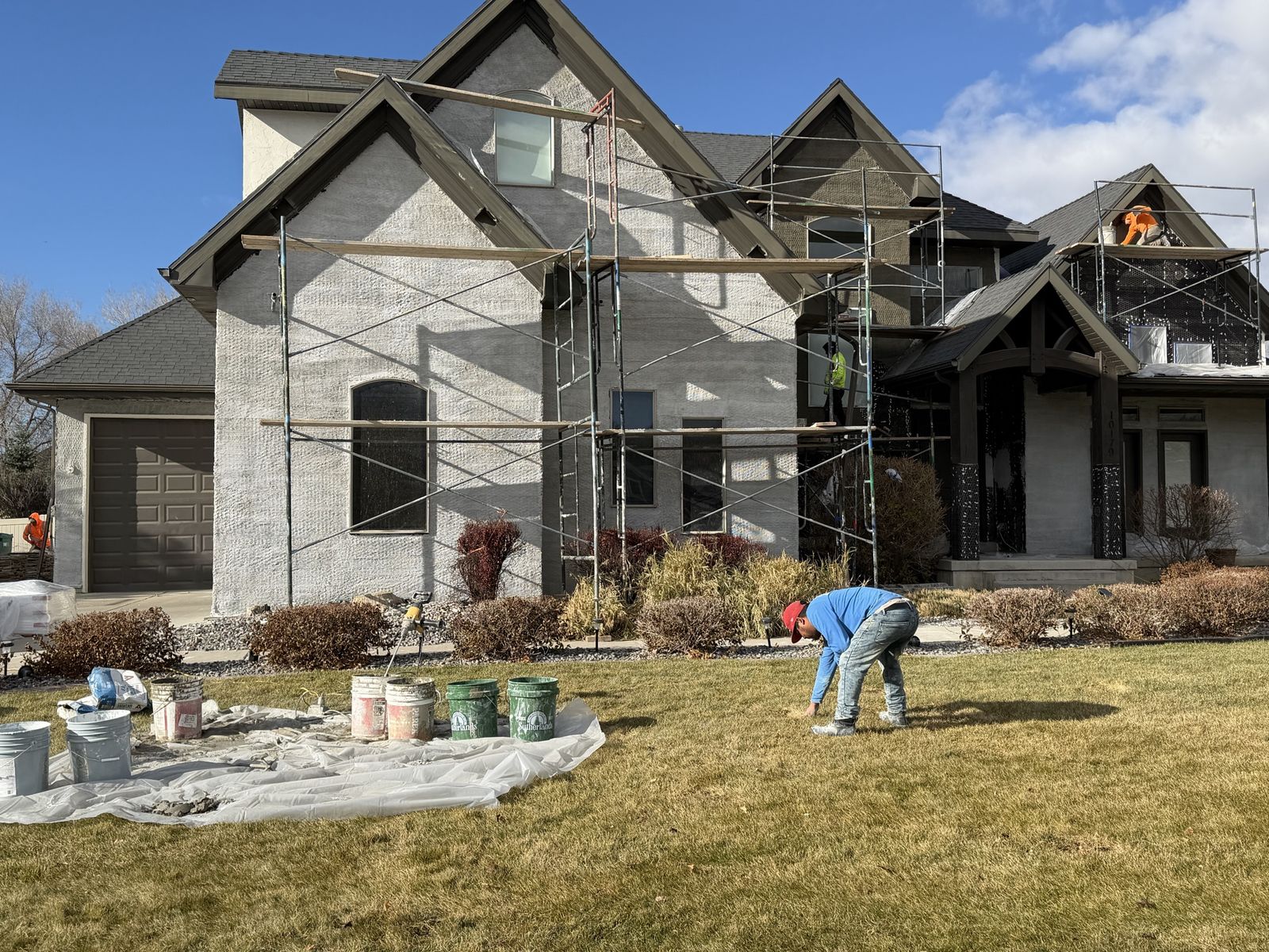 Stucco and roof