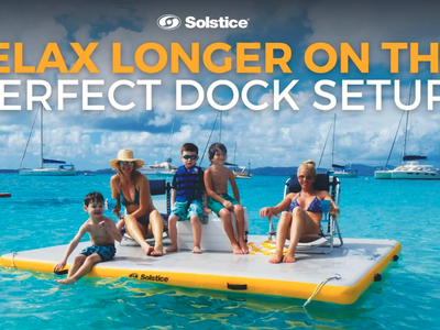 Brand New Solstice 10’ X 10’ Inflatable Dock | Floating Platform For Beach, Lake & Pool