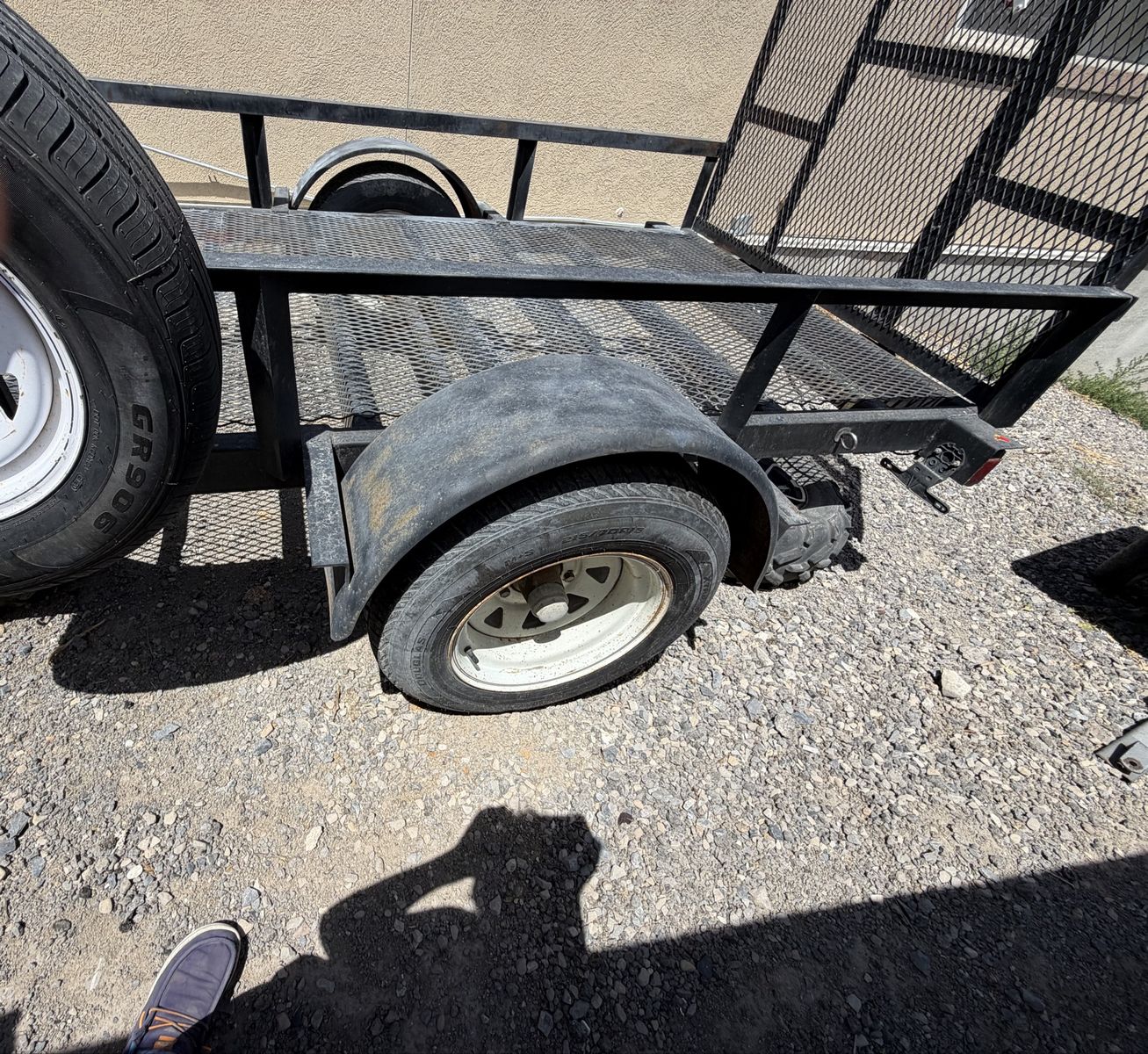 Utility Trailer with Storage Box and Spare Tire