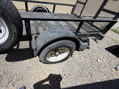 Utility Trailer with Storage Box and Spare Tire