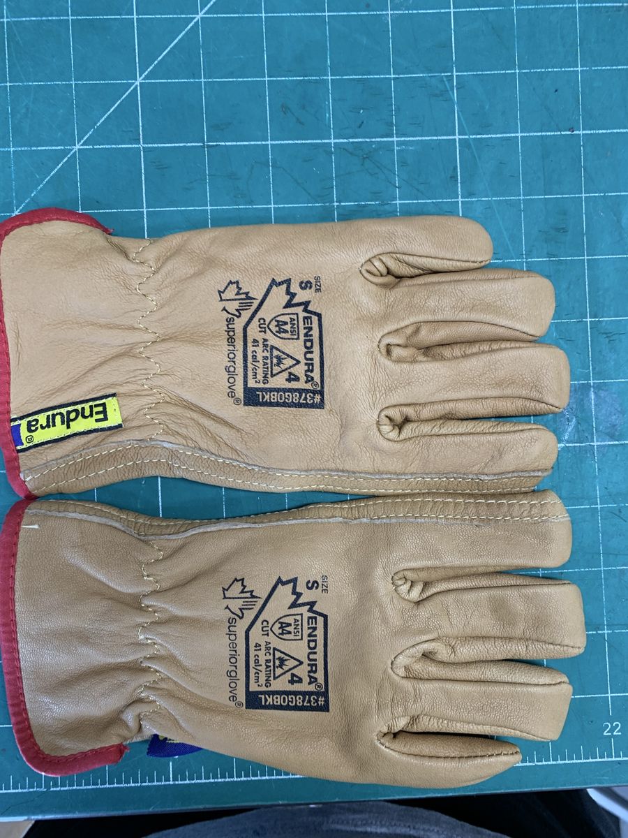 Superior Glove Endura 378GOBKL Leather Work Gloves Size S ANSI A4 Cut Resistant