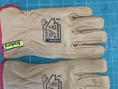 Superior Glove Endura 378GOBKL Leather Work Gloves Size S ANSI A4 Cut Resistant