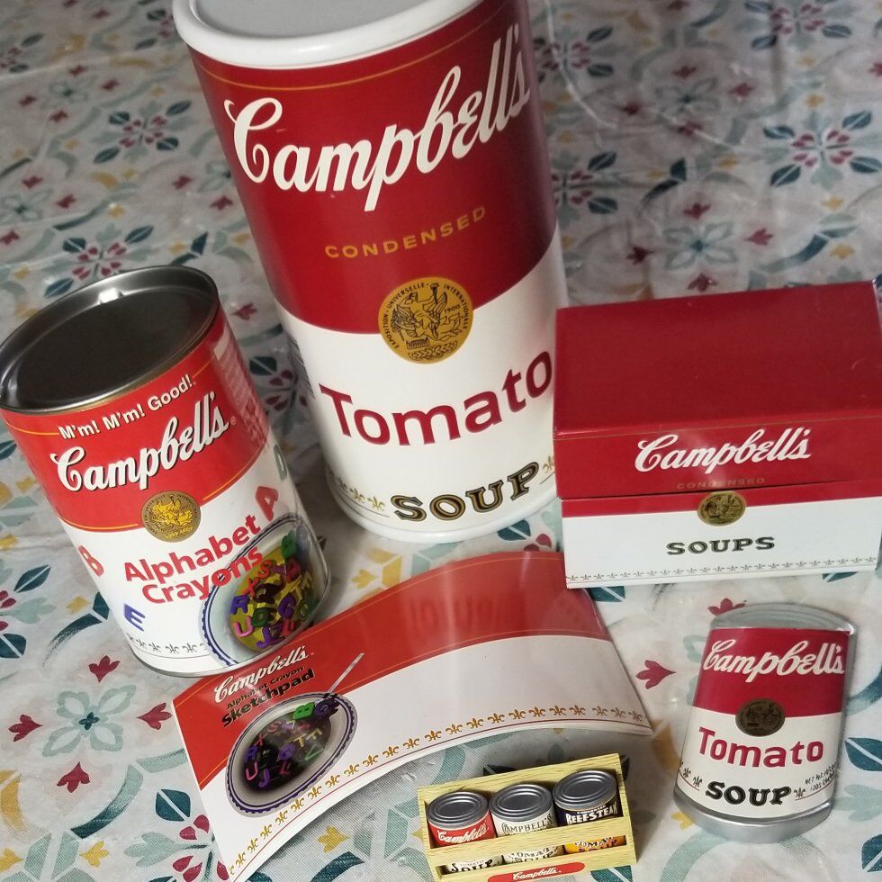Vintage Campbell's Soup Magnets Bank Recipe Box