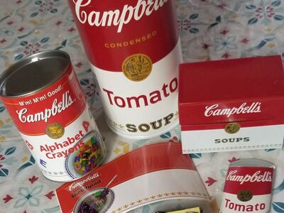 Vintage Campbell's Soup Magnets Bank Recipe Box
