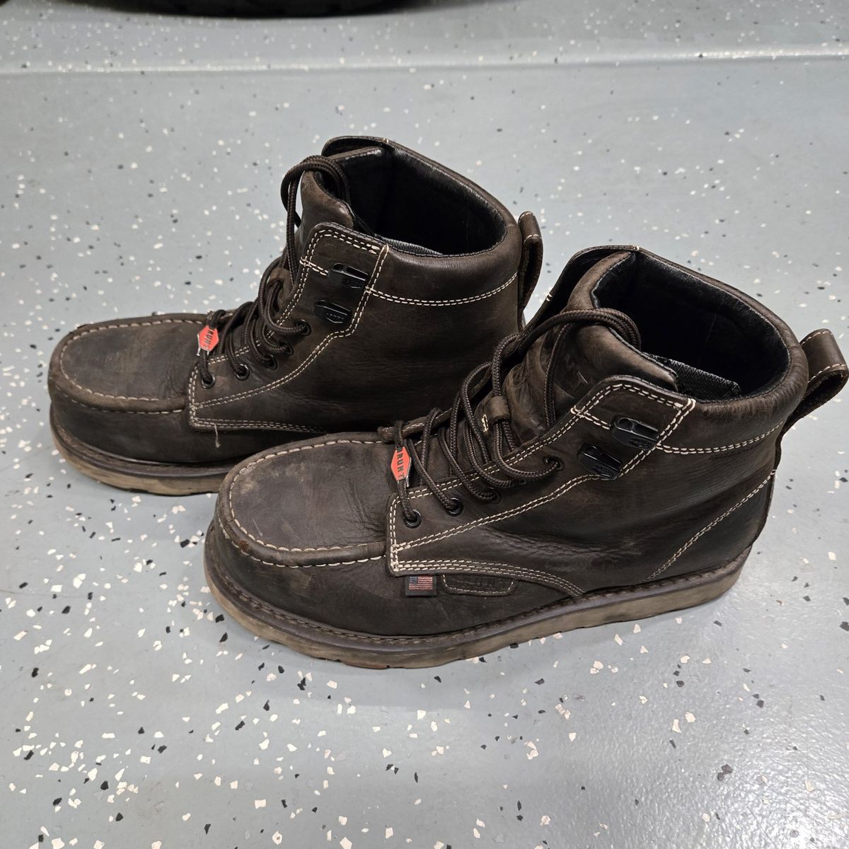 Brunt Workwear Leather Moc Toe Work Boots Size 10
