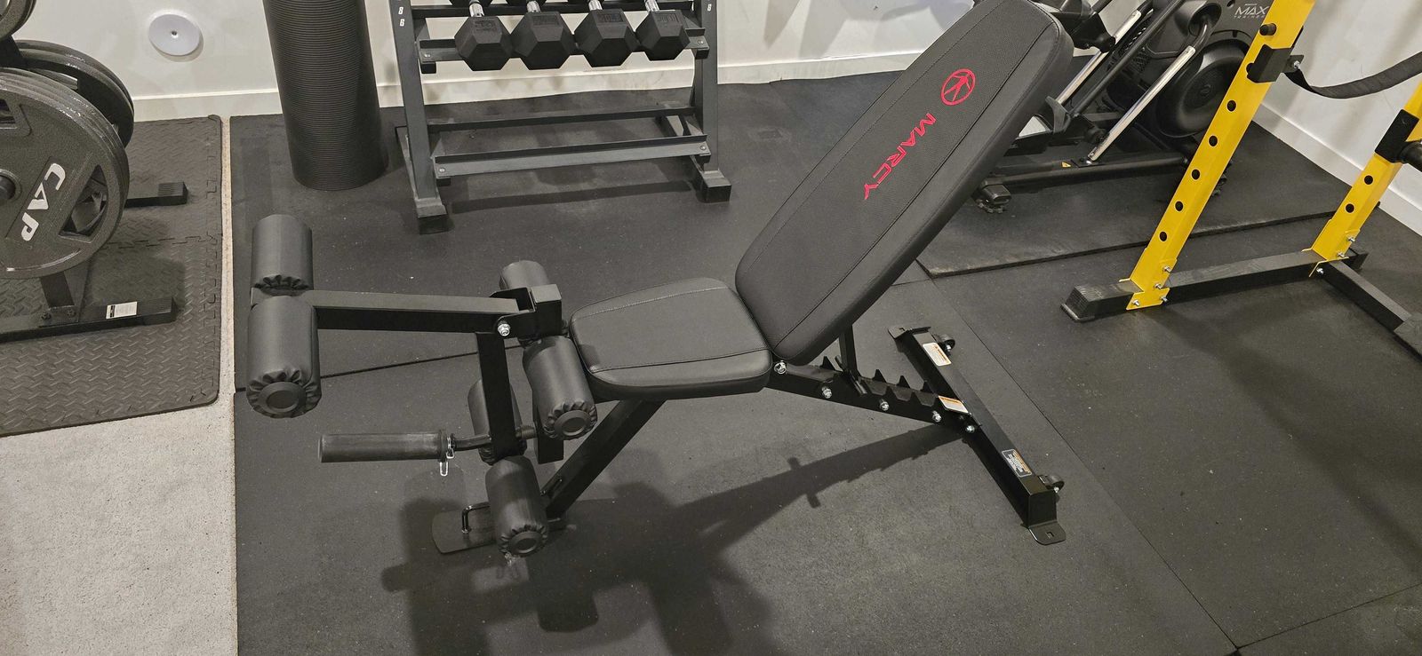 Marcy Adjustable 6 Position Utility Weight Bench with Leg Developer