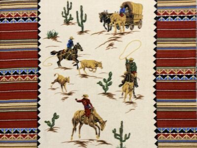 Fleece Blacket Cowboy Weatern