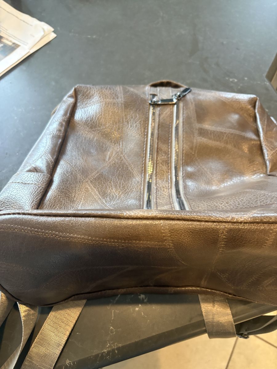 Large, brown backpack style purse - leather.