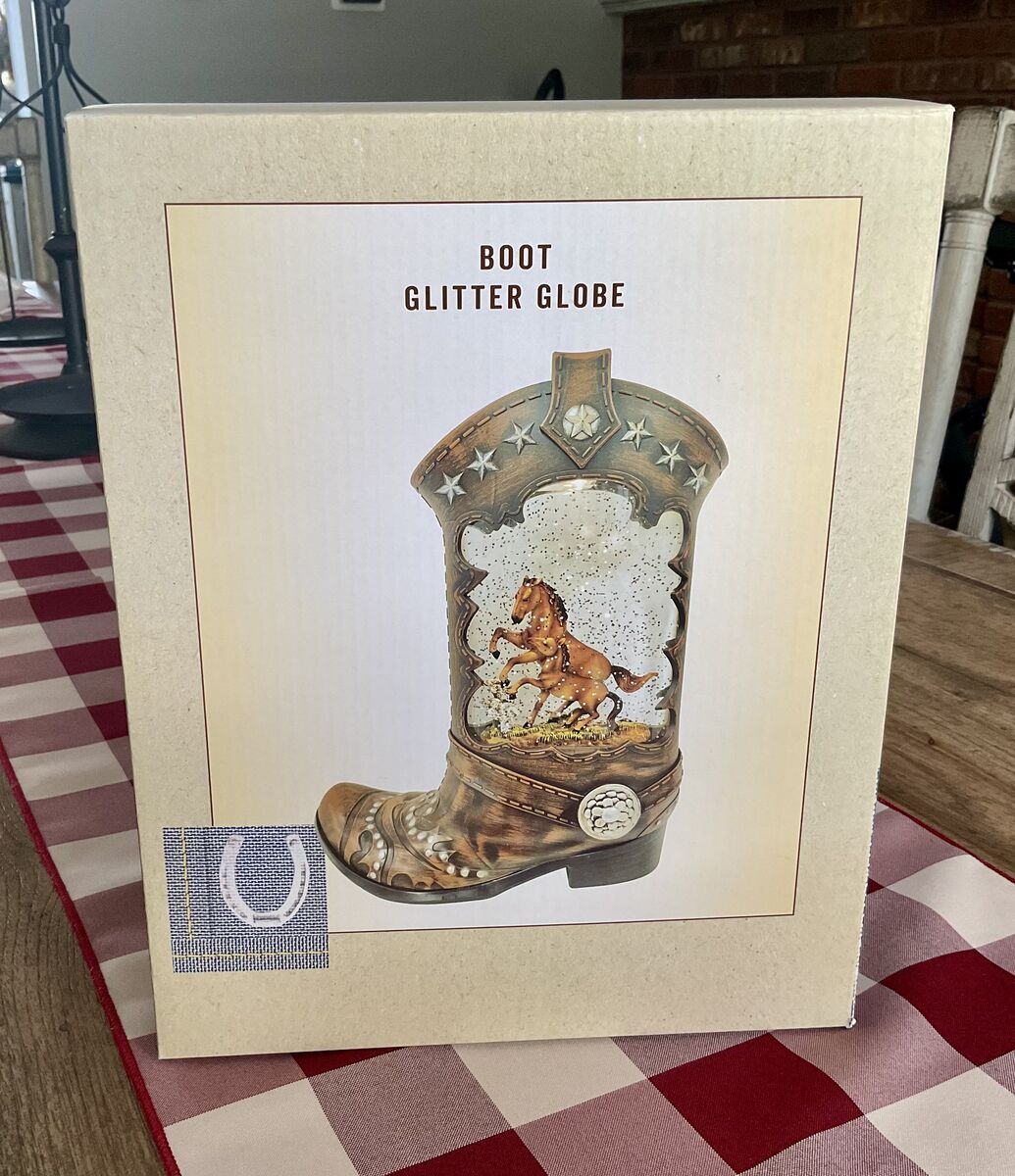 LED Boot Glitter Globe from Cracker Barrel