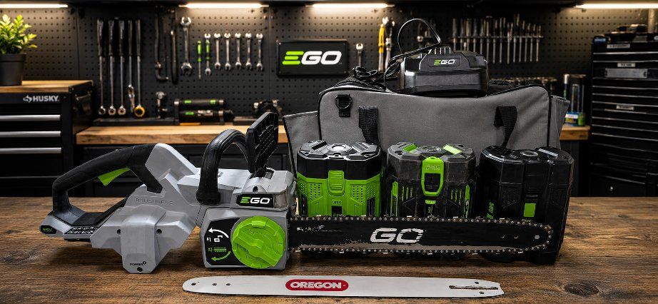 Ego 18" Chainsaw 56 volts. Sold as package or separate from batteries.