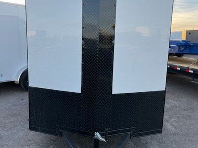 6x10 Pace American Outback Deluxe Enclosed Cargo Trailer - 6'0" Interior - 3.5K GVWR - .080 PolyCor, Alloy Wheels, Black Out