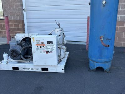50hp Gardner Denver rotary air compressor brand new motor with reservoir tank