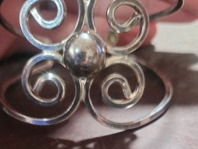 small Mexican silver scroll bracetet