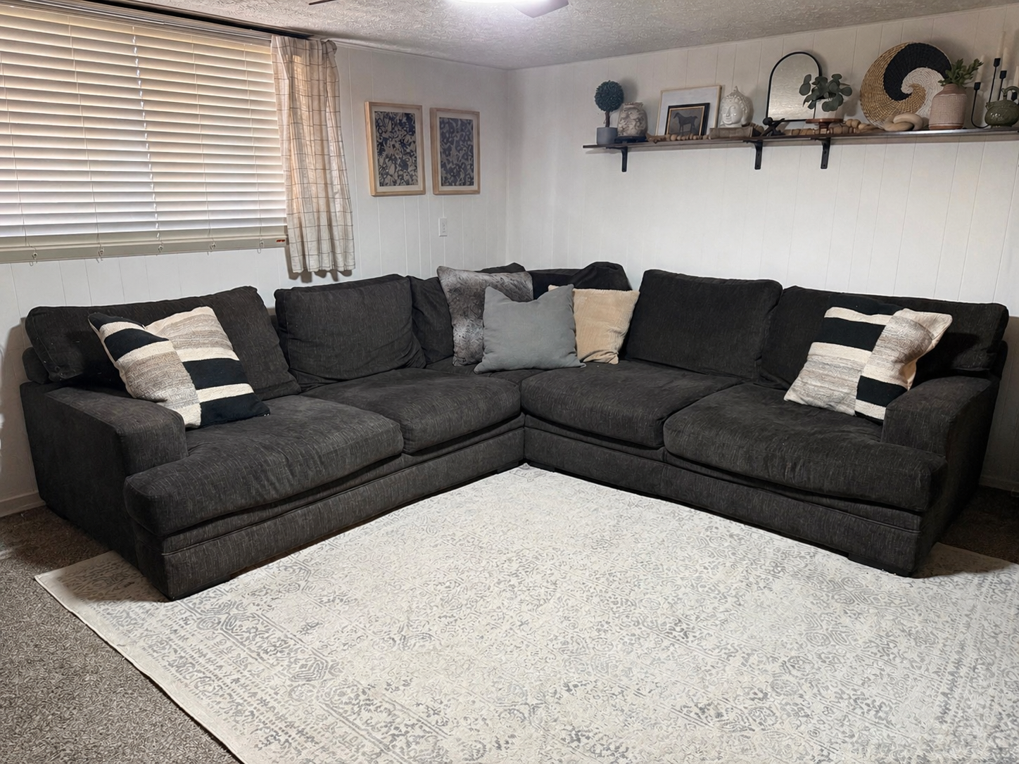 Dark grey sectional