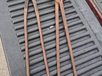 2 Vintage Blacksmith Tongs - 24" Long, Rusty Condition, Metalworking Tools
