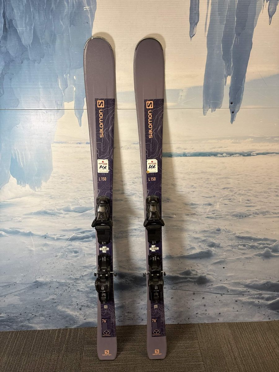 Used Salomon Distance 76 W 150cm Skis w/ Salomon M10