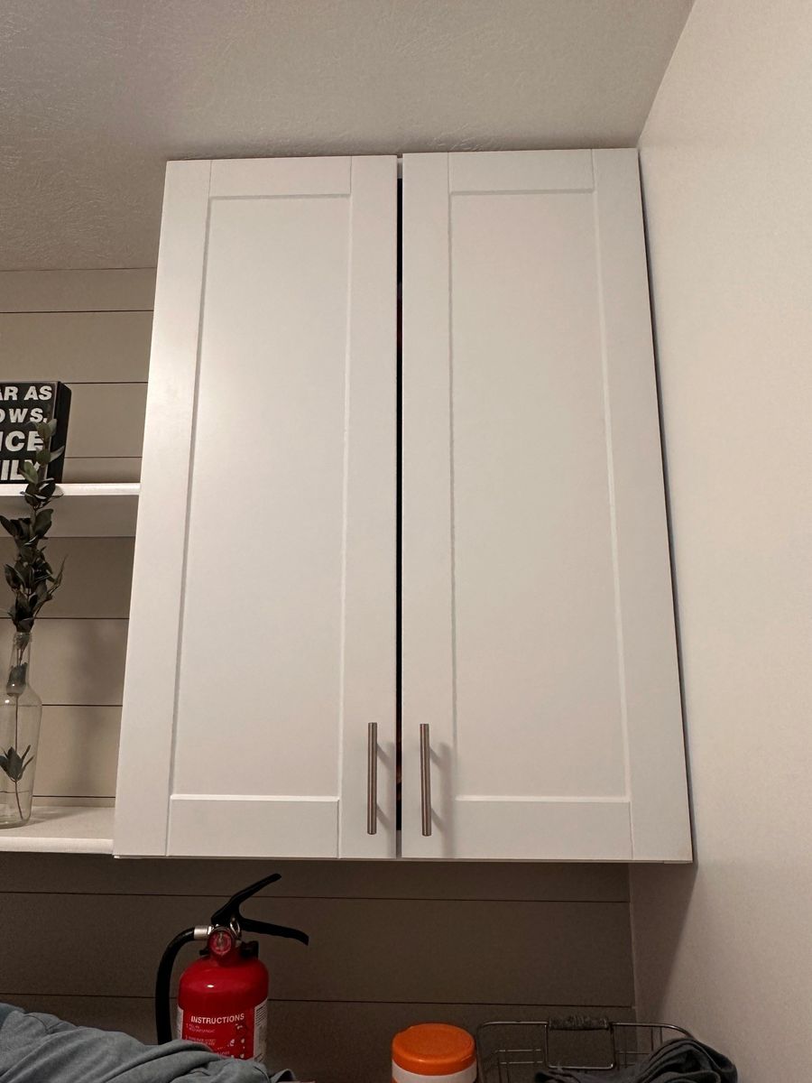 White Laundry Room Cabinets (like new)
