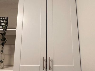 White Laundry Room Cabinets (like new)