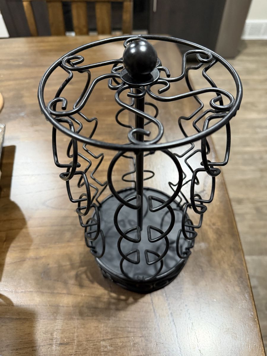 Black Metal K-Cup Pod Carousel Holder Coffee Pod Storage Organizer Stand