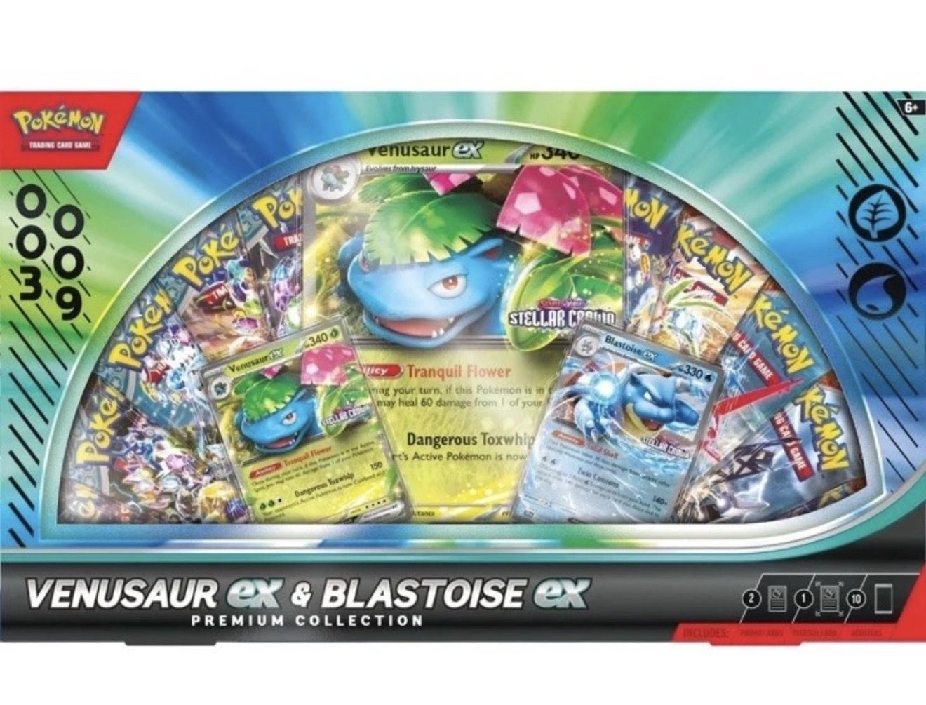 Pokémon TCG Venusaur ex & Blastoise ex Premium Collection Box