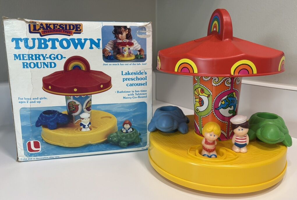 Rare Lakeside Tubtown Merry-Go-Round Playset